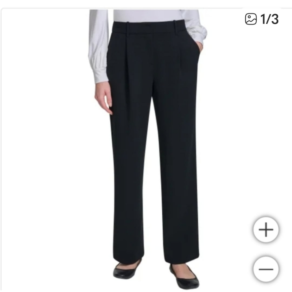 *Dkny Ladies Classic High Rise Wide Leg Pants